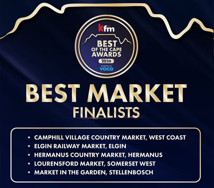 KFM 94.5 Best of the Cape Awards 2026, Best Market finalists, with Camphill Village Country Market listed first